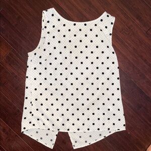 Renee C. Black Polka Dot Tank Top